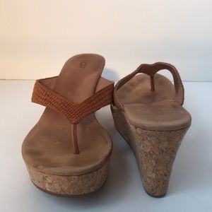 Size 8M Ugg Cork Wedge Sandal